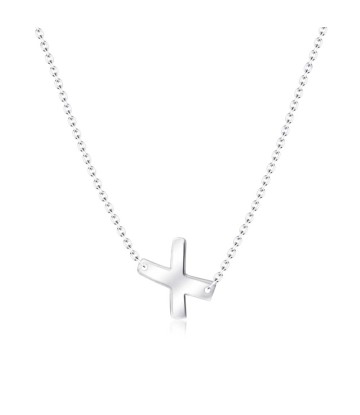 Silver Initial Letter Necklace X SPE-5564